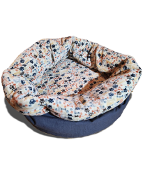 Antracit-mini tappancsos csillagos fszek kutyafekhely / dog bed
