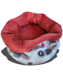 Piros kariks-piros fszek kutyafekhely / dog bed
